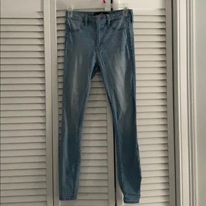Hollister light wash skinny jeans.